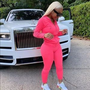 Two piece tracksuit sets